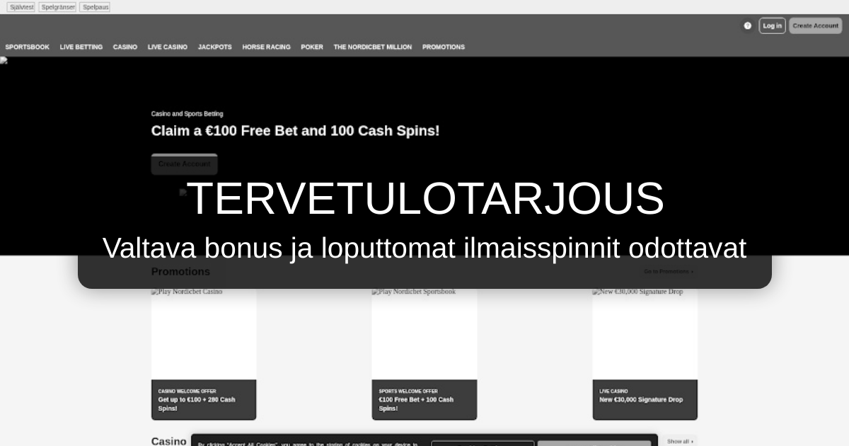 NordicBet Casino suomalaisille pelaajille