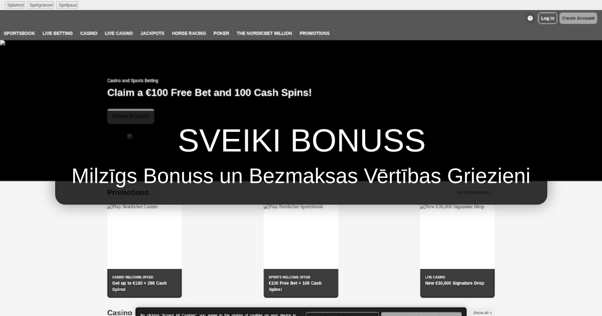NordicBet Casino Latvijas spēlētājiem